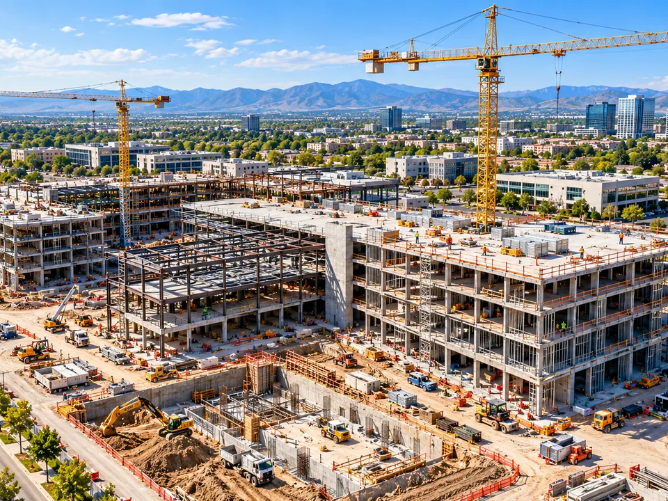 Illustrative Construction & Progress Management aerial imagery